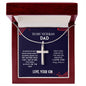To My Veteran Dad | I Love You - Stainless Steel Cross Necklace